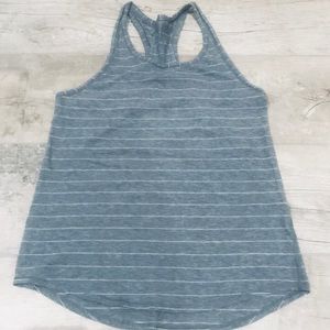Grey Tank w/ thin white stripe